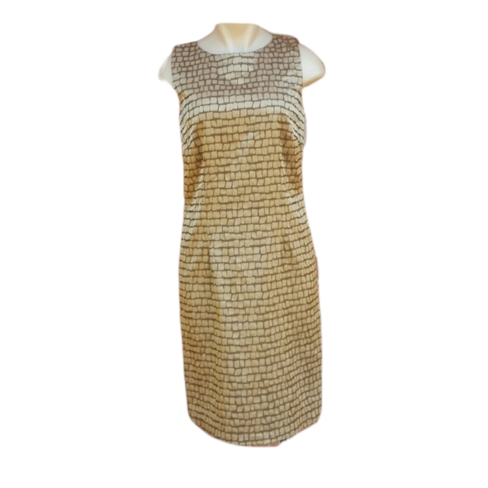 Size 8 Gold I.N. Studio Sheath dress sleeveless